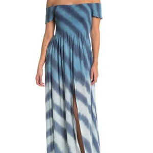 BOHO ME Off-the-Shoulder Tie-Dye Maxi Dress